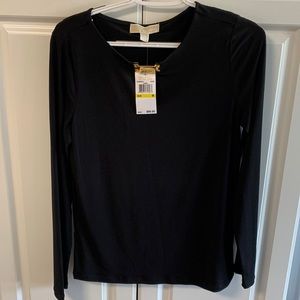 New with tags Michael Kors black keyhole blouse